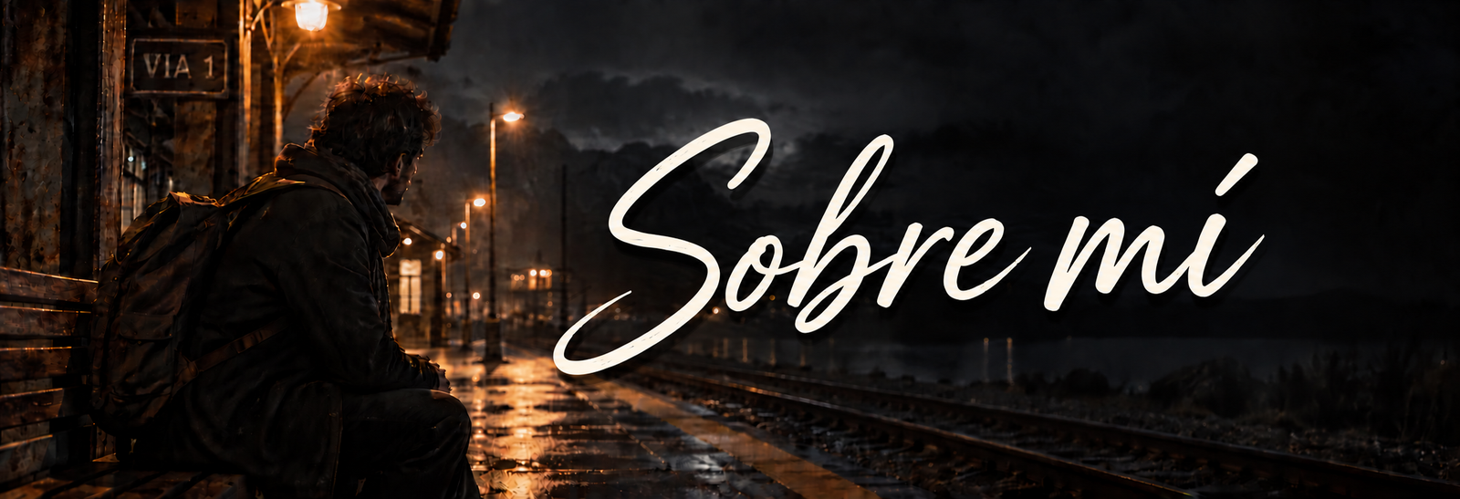 El Nómada contempla las vías en una noche oscura