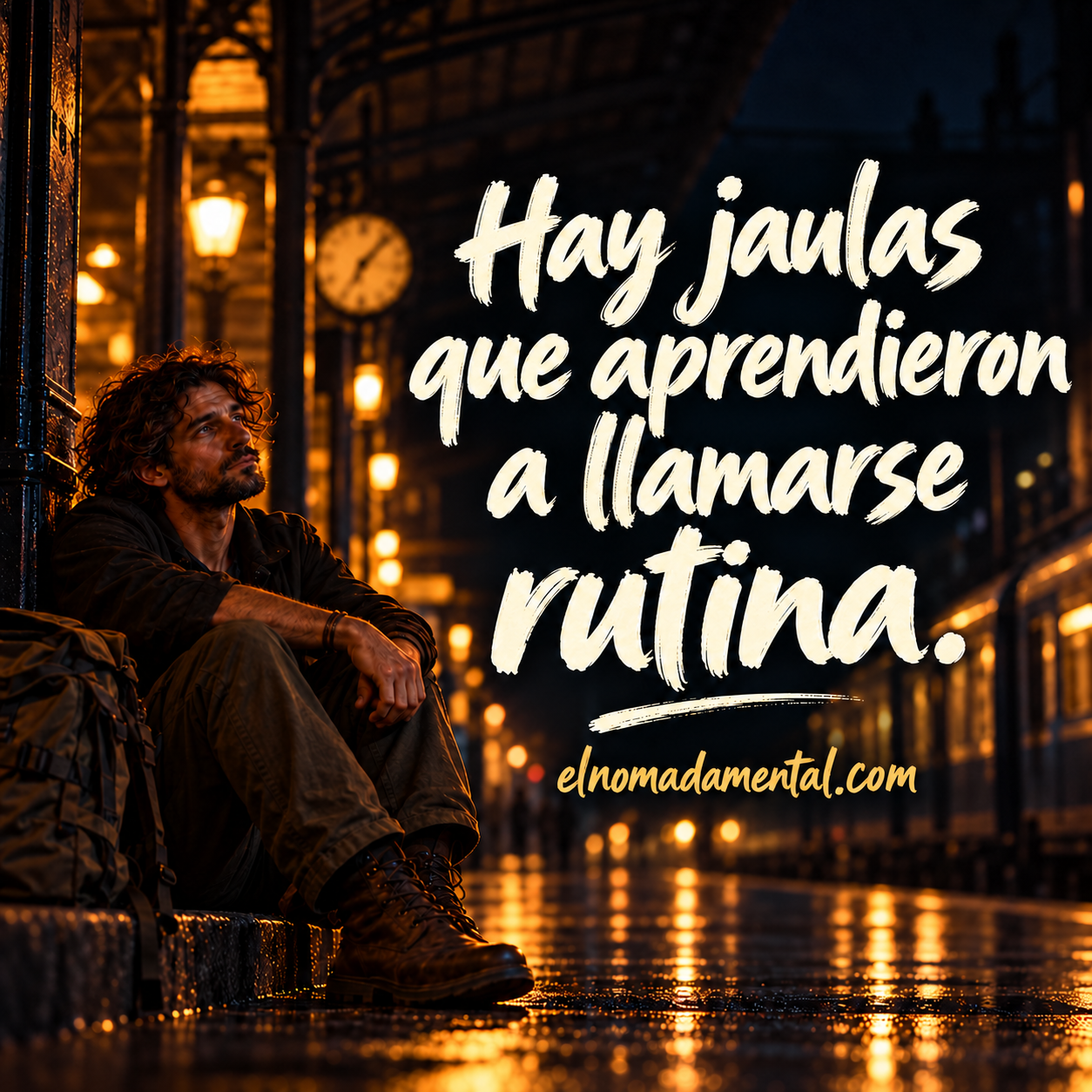 Imagen original sobre las jaulas que aprendimos a llamar rutina, de El Nómada Mental.