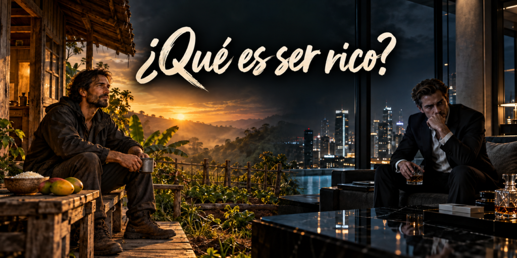 ¿Qué es ser rico? Contraste entre una vida sencilla con tiempo propio y el lujo vacío.